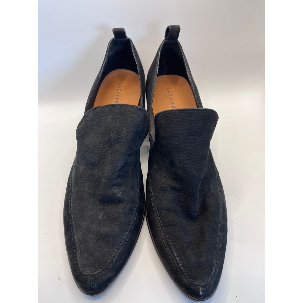 Lucky Brand Basel Black Leather Side Cutout Pointed Toe Ankle Booties Men's 9